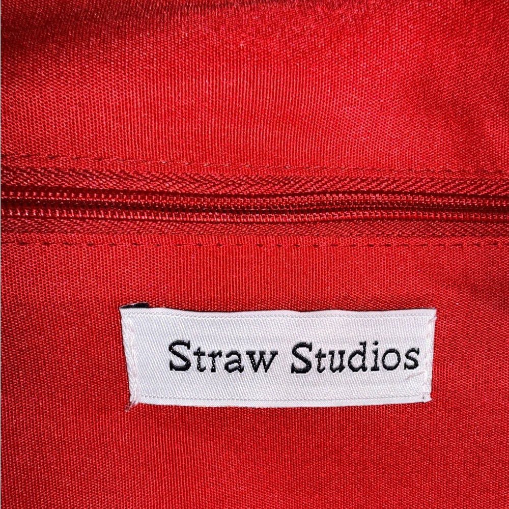 Straw Studios Woven Raffia Tote Wood Handle Boho Summer Bag - Picture 2 of 9